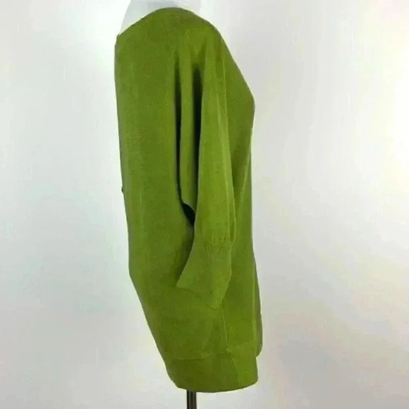 New York and Co sweater size XS Green V-neck Dolan - Picture 3 of 12